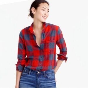 J.Crew Boy Fit Plaid Shirt